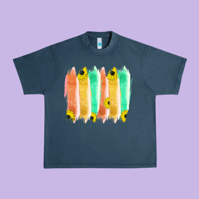 Western Color Farm Life Brush Strokes Urban Heavy Tee Designed By Bettercallsaul