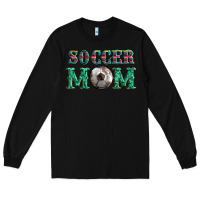 Black soccer mom with leopard ball and serape leopard Long Sleeve Tee - Artiststas