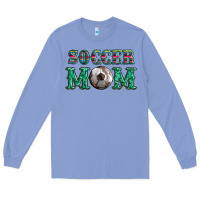 Colony Blue soccer mom with leopard ball and serape leopard Long Sleeve Tee - Artiststas