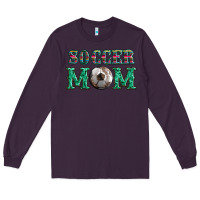 Plum soccer mom with leopard ball and serape leopard Long Sleeve Tee - Artiststas