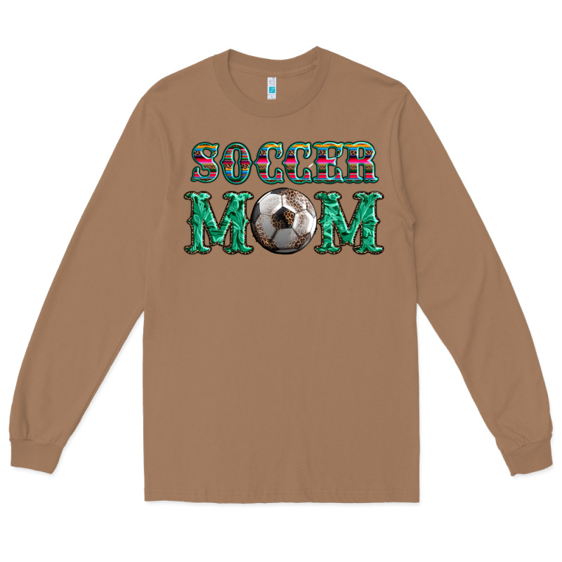 Soccer Mom With Leopard Ball And Serape Leopard Long Sleeve Tee by Artiststas | Teevron