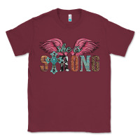 Burgundy she is strong Classic Tee - Artiststas