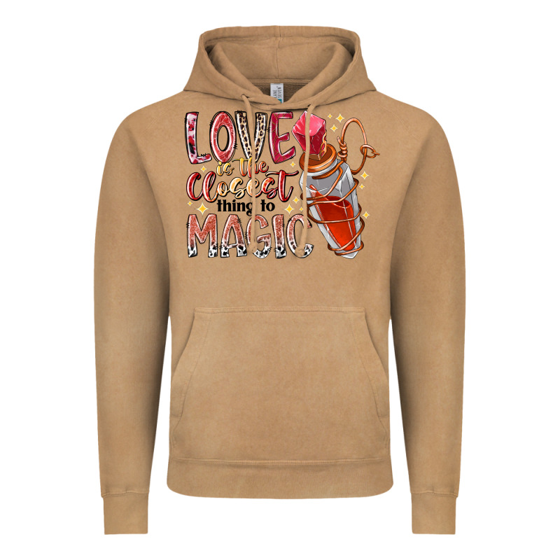 Love Is The Closet Thing To Magic Vintage Hoodie by RacoonDesign | Teevron
