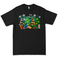 Black christmas trees with hockey Premium Tee - Zillion Design Studio