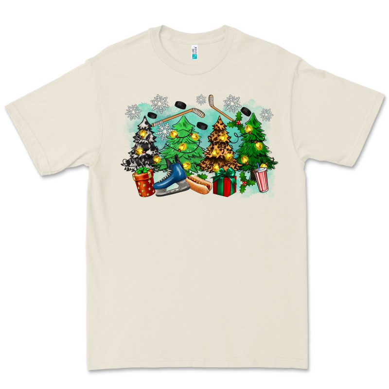 Christmas Trees With Hockey Premium Tee by Zillion Design Studio | Teevron