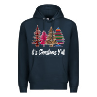 Navy It s Christmas Y all Premium Hoodie - Bettercallsaul