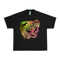 Black bat halloween patch Urban Heavy Tee - BundleAndBundleShop