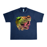Navy bat halloween patch Urban Heavy Tee - BundleAndBundleShop