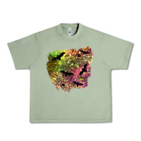 Oil Green bat halloween patch Urban Heavy Tee - BundleAndBundleShop