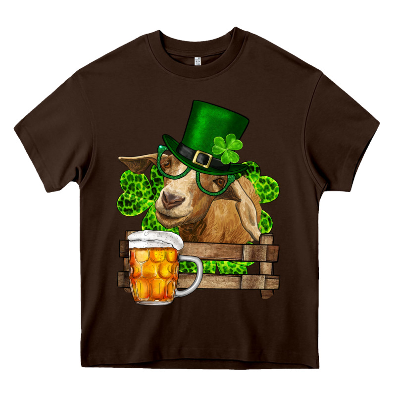 St. Patricks Day Goat And Beer Heavy Core Tee by RanaPortraitStore | Teevron