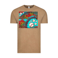 Vintage Coffee baseball leopard turquoise sunflower Vintage Tee - JahusDesignShop