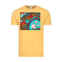 Vintage Mustard baseball leopard turquoise sunflower Vintage Tee - JahusDesignShop