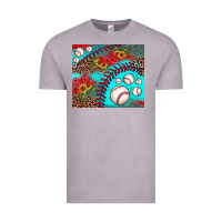 Vintage Zinc baseball leopard turquoise sunflower Vintage Tee - JahusDesignShop