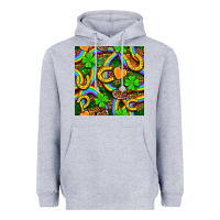 Heather Grey St. Patricks rainbow seamless Heavyweight Hoodie - BundleAndBundleShop