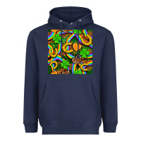 Navy St. Patricks rainbow seamless Heavyweight Hoodie - BundleAndBundleShop