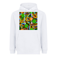 White St. Patricks rainbow seamless Heavyweight Hoodie - BundleAndBundleShop
