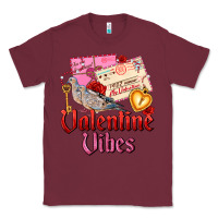 Burgundy valentine vibes Classic Tee - AdoDesignShop