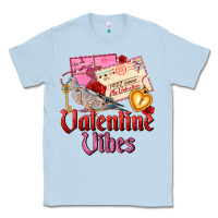 Dusty Blue valentine vibes Classic Tee - AdoDesignShop