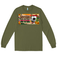 Army Green soccer mom with ball and sunflower cactus serape licanse plate Long Sleeve Tee - Artiststas