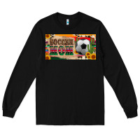 Black soccer mom with ball and sunflower cactus serape licanse plate Long Sleeve Tee - Artiststas