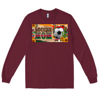 Burgundy soccer mom with ball and sunflower cactus serape licanse plate Long Sleeve Tee - Artiststas