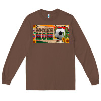 Chestnut soccer mom with ball and sunflower cactus serape licanse plate Long Sleeve Tee - Artiststas