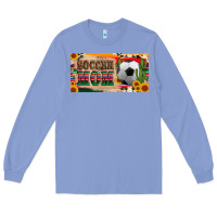 Colony Blue soccer mom with ball and sunflower cactus serape licanse plate Long Sleeve Tee - Artiststas