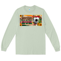 Matcha soccer mom with ball and sunflower cactus serape licanse plate Long Sleeve Tee - Artiststas