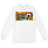 White soccer mom with ball and sunflower cactus serape licanse plate Long Sleeve Tee - Artiststas