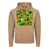 Vintage Coffee St. Patrick's Donkey With Shamrock Seamless Vintage Hoodie - FaDigitalArtStudio