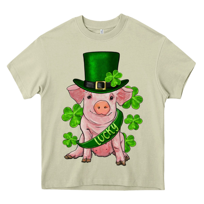 St. Patricks Day Lucky Baby Pig Heavy Core Tee by RanaPortraitStore | Teevron