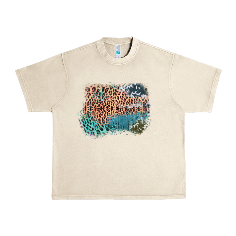 Leopard Wood Cowhide Pattern Mixed Western Frame Urban Heavy Tee by Bettercallsaul | Teevron