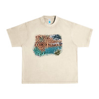 Sandshell Leopard Wood Cowhide Pattern Mixed Western Frame Urban Heavy Tee - Bettercallsaul