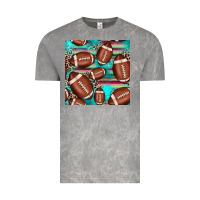 Cloud Rock football leopard turquoise seamless pattern Vintage Tee - JahusDesignShop
