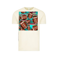 Vintage Arctic football leopard turquoise seamless pattern Vintage Tee - JahusDesignShop