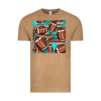 Vintage Camel football leopard turquoise seamless pattern Vintage Tee - JahusDesignShop
