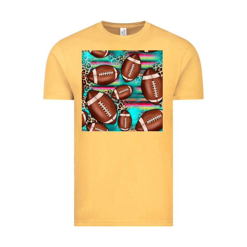 Football Leopard Turquoise Seamless Pattern Vintage Tee by JahusDesignShop | Teevron