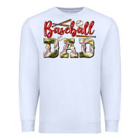 White baseball dad Premium Sweatshirt - BundleAndBundleShop