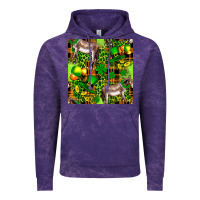 Cloud Purple St. Patrick's Donkey With Leprechaun Hat Seamless Vintage Hoodie - FaDigitalArtStudio