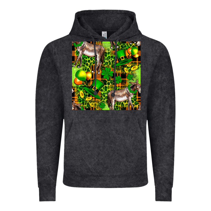 St. Patrick's Donkey With Leprechaun Hat Seamless Vintage Hoodie by FaDigitalArtStudio | Teevron