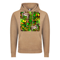 Vintage Coffee St. Patrick's Donkey With Leprechaun Hat Seamless Vintage Hoodie - FaDigitalArtStudio