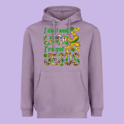 I Don't Need Luck I've Got Jesus St. Patricks Heavyweight Hoodie Designed By Bundleandbundleshop