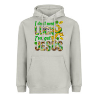 Moon Dust I Don't Need Luck I've Got Jesus St. Patricks Heavyweight Hoodie - BundleAndBundleShop