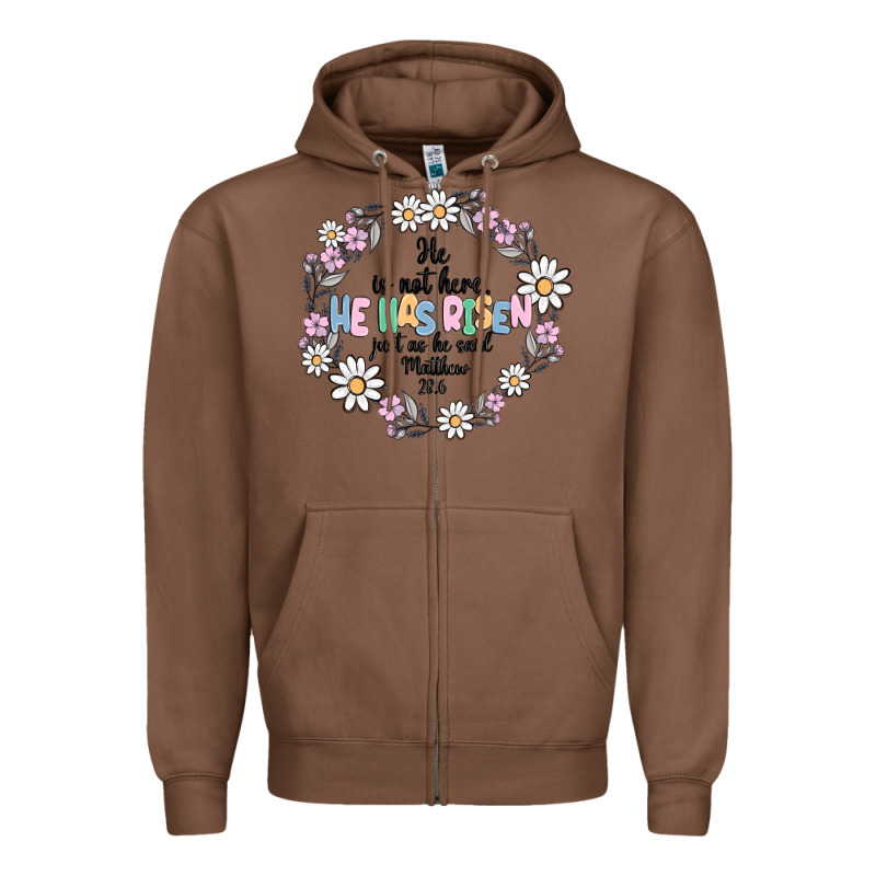 He Has Risen Zipper Hoodie by MaliasSmallBusiness | Teevron