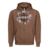 Chestnut he has risen Zipper Hoodie - MaliasSmallBusiness