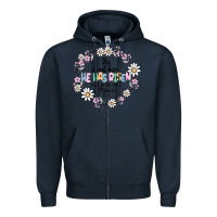 Navy he has risen Zipper Hoodie - MaliasSmallBusiness