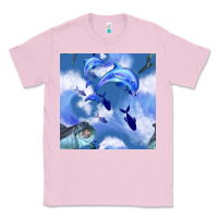 Bubblegum Pink dolphins Classic Tee - BundleAndBundleShop