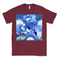 Burgundy dolphins Classic Tee - BundleAndBundleShop