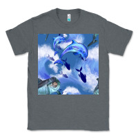 Charcoal Heather dolphins Classic Tee - BundleAndBundleShop