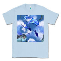 Dusty Blue dolphins Classic Tee - BundleAndBundleShop